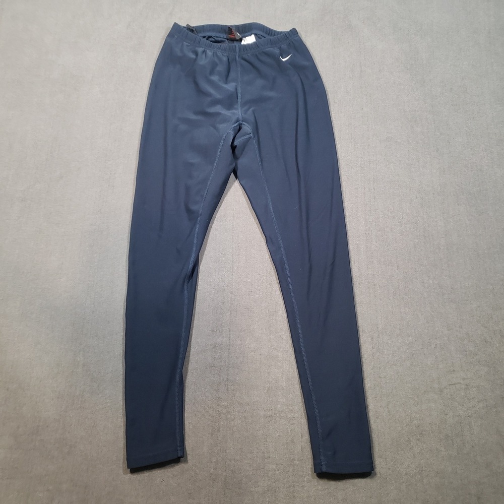 Nike Leggings Boys Size Medium Navy Blue Athletic Logo